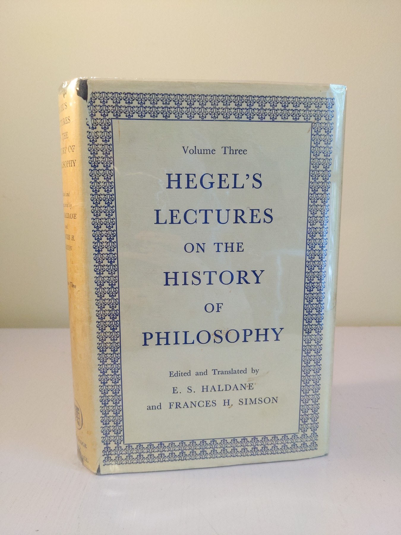 Cover image for Hegel's Lectures on the History of Philosophy (Volume 3)