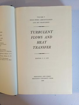 Photo 2 for Turbulent Flows and Heat Transfer. High Speed Aerodynamics and Jet Propulsion Vol. V